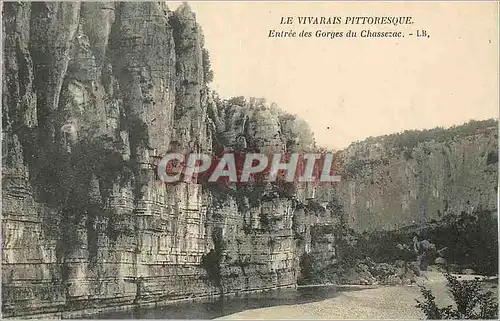 Cartes postales Le Vivarais Pittoresque Entree des Gorges du Chassezac