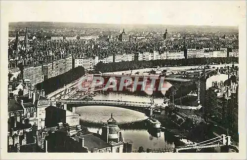 Cartes postales moderne Lyon Perspective des Ponts sur la Saone