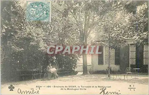 Cartes postales Vichy Allier Environs la Terrasse et le Restaurant de la Montagne Verte