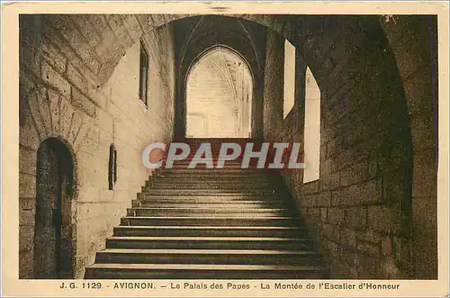 Ansichtskarte AK Avignon Le Palais de Papes La Montee de l'Escalier d'Honneur