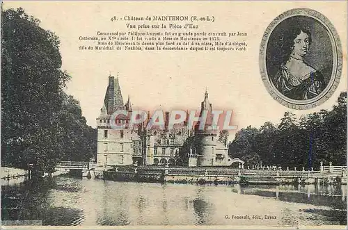 Cartes postales Chateau de Maintenon (E et L) Vue prise sur la Piece d'Eau