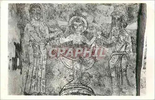 Cartes postales moderne Vals (Ariege) Fresques du XIe siecle Le Bain de l'enfant Jesus