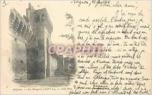 Cartes postales Avignon Les Remparts (XIVe s) (carte 1900)