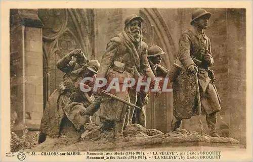 Ansichtskarte AK Chalons sur Marne Monument aux Morts (1914 1918) La Releve