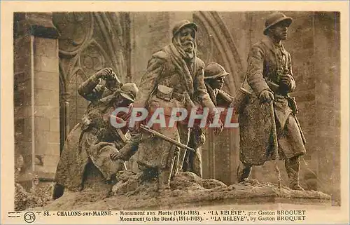 Cartes postales Chalons sur Marne Monument aux Morts (1914 1918) La Releve