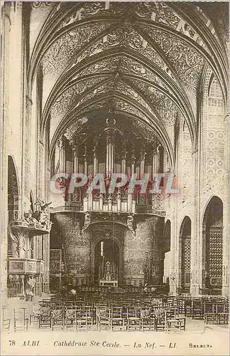 Ansichtskarte AK Albi Cathedrale Ste Cecile La Nef Orgue