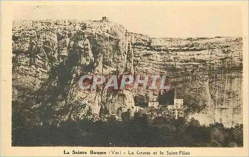 Ansichtskarte AK La Sainte Baume (Var) La Grotte et le Saint Pilon