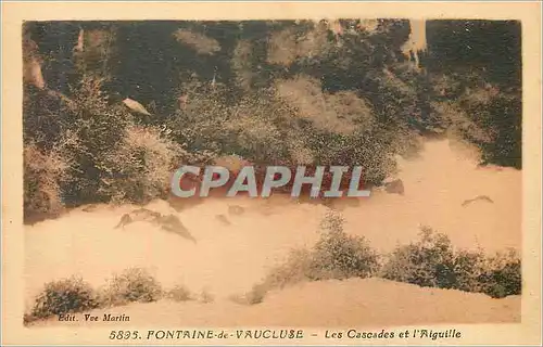 Cartes postales Fontaine de Vaucluse Les Cascades et l'Aiguille