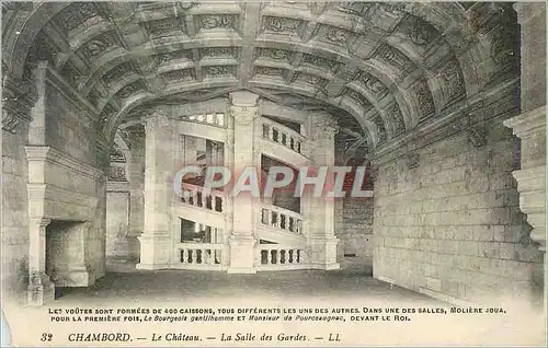 Ansichtskarte AK Chambord Le Chateau La Salle des Gardes