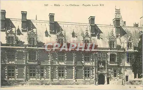 Cartes postales Blois Le Chateau Facade Louis XII