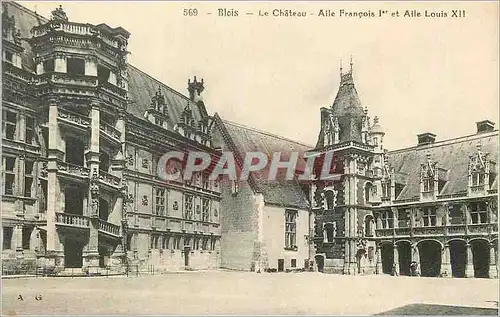 Cartes postales Blois Le Chateau Aile Francois 1er et Aile Louis XII