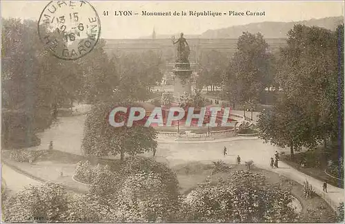 Cartes postales Lyon Monument de la Republique Place Carnot