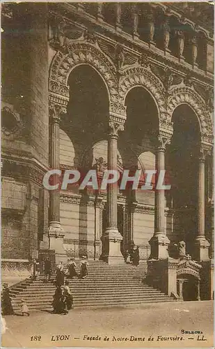 Cartes postales Lyon Facade de Notre Dame de Fourviere