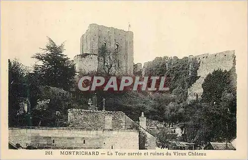 Ansichtskarte AK Montrichard La Tour carree et ruines du Vieux Chateau