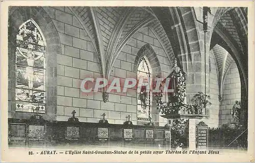 Cartes postales Auray L'Eglise Saint Goustan Statue de la petite soeur Therese de l'Enfant Jesus