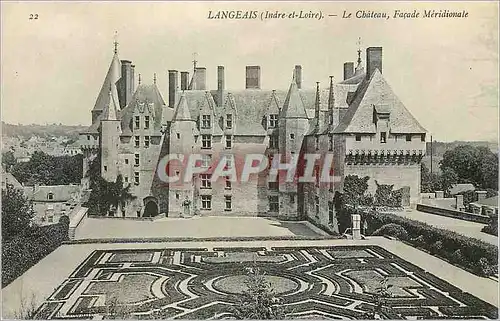 Cartes postales Langeais (Indre et Loire) Le Chateau Facade Meridionale