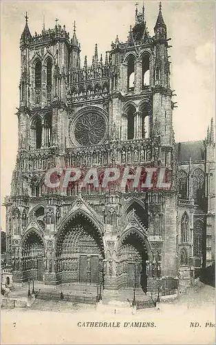 Cartes postales Cathedrale D'Amiens