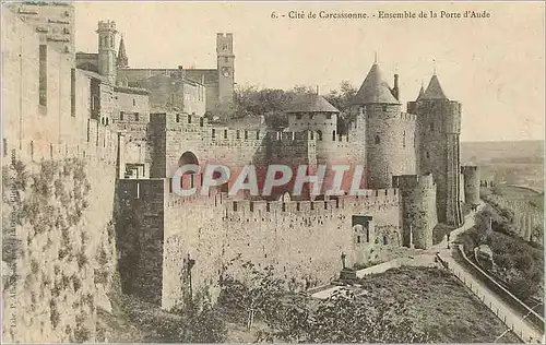 Ansichtskarte AK Cite de Carcassonne Ensemble de la Porte d'Aude