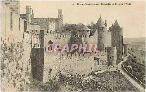 Cartes postales Cite de Carcassonne Ensemble de la Porte d'Aude