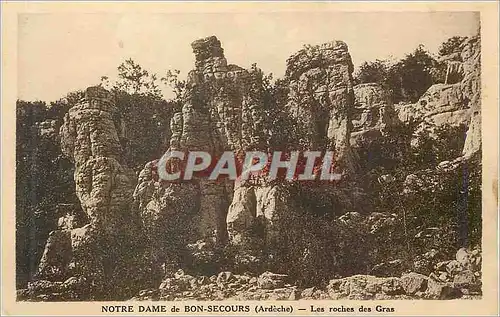 Ansichtskarte AK Notre Dame de Bon Secours (Ardeche) Les roches des Gras