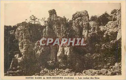 Cartes postales Notre Dame de Bon Secours (Ardeche) Les roches des Gras