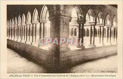 Cartes postales Arles sur Tech Vue d'ensemble des Cloitres de l'Abbaye (XIIIe s) Monument historique
