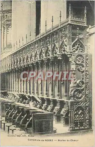 Ansichtskarte AK Cathedrale de Rodez Stalles du Choeur