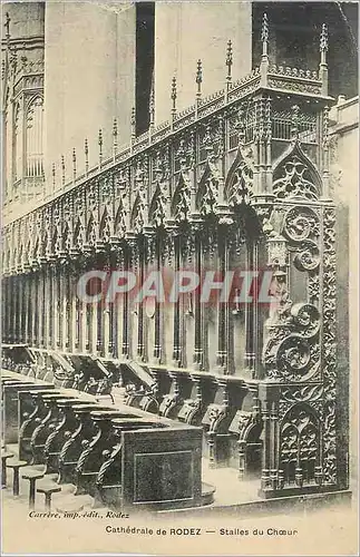 Cartes postales Cathedrale de Rodez Stalles du Choeur