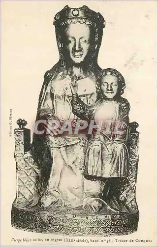 Cartes postales Vierge Mere assise en argent (XIIIe siecle) Tresor de Conques