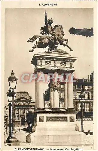 Cartes postales L'Auvergne Clermont Ferrand Monument Vercingetorix