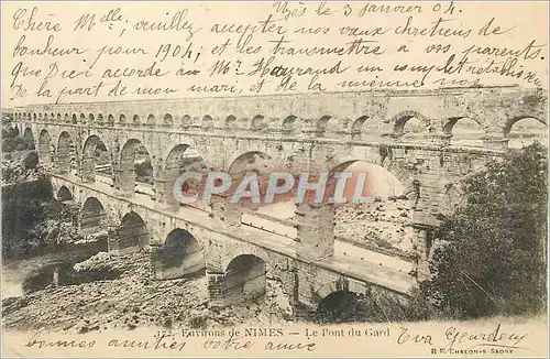 Ansichtskarte AK Environs de Nimes Le Pont du Gard