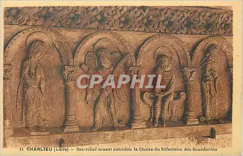 Cartes postales Charlieu (Loire) Bas relief ornant autrefois la Chaire du Refectoire des Benediclins