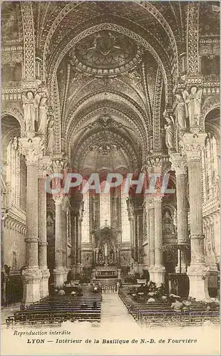 Ansichtskarte AK Lyon Interieur de la Basilique de N D de Fourviere