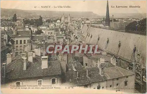 Cartes postales Nancy La Ville Vieille La Lorraine Illustree Voila de la cite l'ensemble en racourci Tel qu'au t