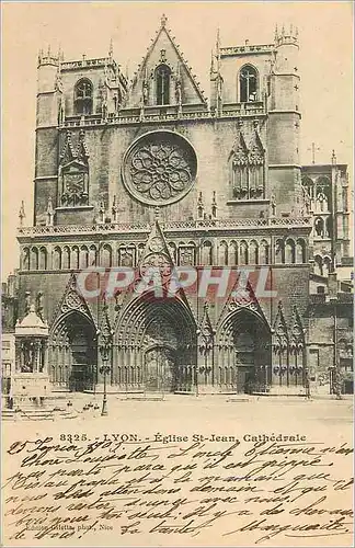 Cartes postales Lyon Eglise St Jean Cathedrale (carte 1900)