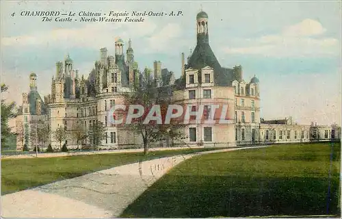 Cartes postales Chambord Le Chateau Facade Nord Ouest