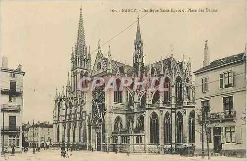 Cartes postales Nancy Basilique Saint Epvre et Place des Dames