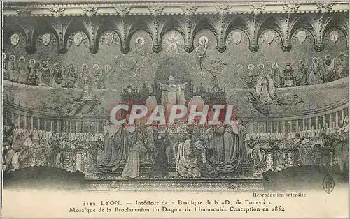Cartes postales Lyon Interieur de la Basilique de N D de Fourviere Mosaique de la Proclamation du Dogme de l'Imm