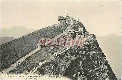 Cartes postales Touristes au Sommet des Rochers de Naye