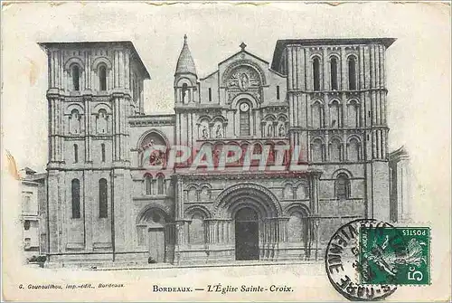Cartes postales Bordeaux L'Eglise Sainte Croix