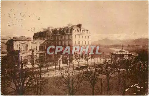 Ansichtskarte AK Pau La Place Royale Hotel de France et la Chaine des Pyrenees