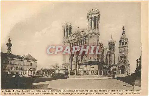 Cartes postales Lyon 186 basilique de notre dame  de fourviere l'un des lieux de pelerinage les plus celebre de