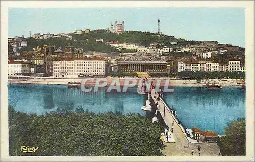 Ansichtskarte AK Lyon (Rhone) Coteau de Fourviere La Saone et Pont du Palais de Justice