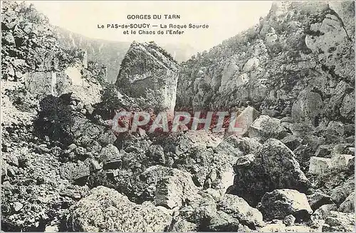 Cartes postales Gorges du Tarn Le Pas de Soucy La Roque Sourde et le Chaos de l'Enfer
