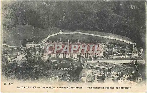 Cartes postales Dauphine Couvent de la Grande Chartreuse Vue generale Reduite et complete