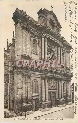 Ansichtskarte AK Chalons sur Marne Cathedrale Portail