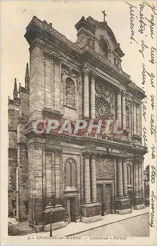 Cartes postales Chalons sur Marne Cathedrale Portail
