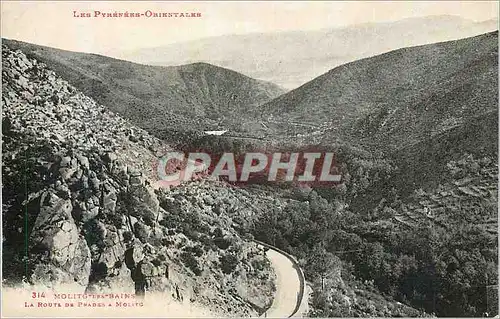 Ansichtskarte AK Les Pyrenees Orientales Molitg Les Bains La Route de Prades a Molitg