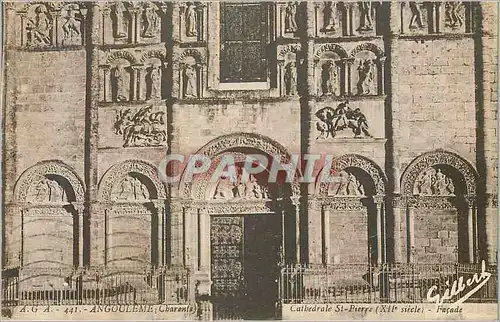 Cartes postales Angouleme (Charente) Cathedrale St Pierre (XIIe siecle) Facade