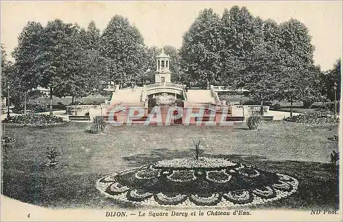 Cartes postales Dijon Le Square Darcy et le Chateau d'Eau